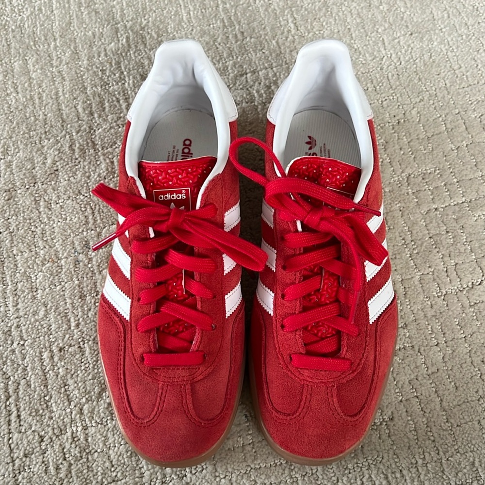 Adidas Gazelle Indoor Better Scarlet Red White NEW US 5.5M 6.5W